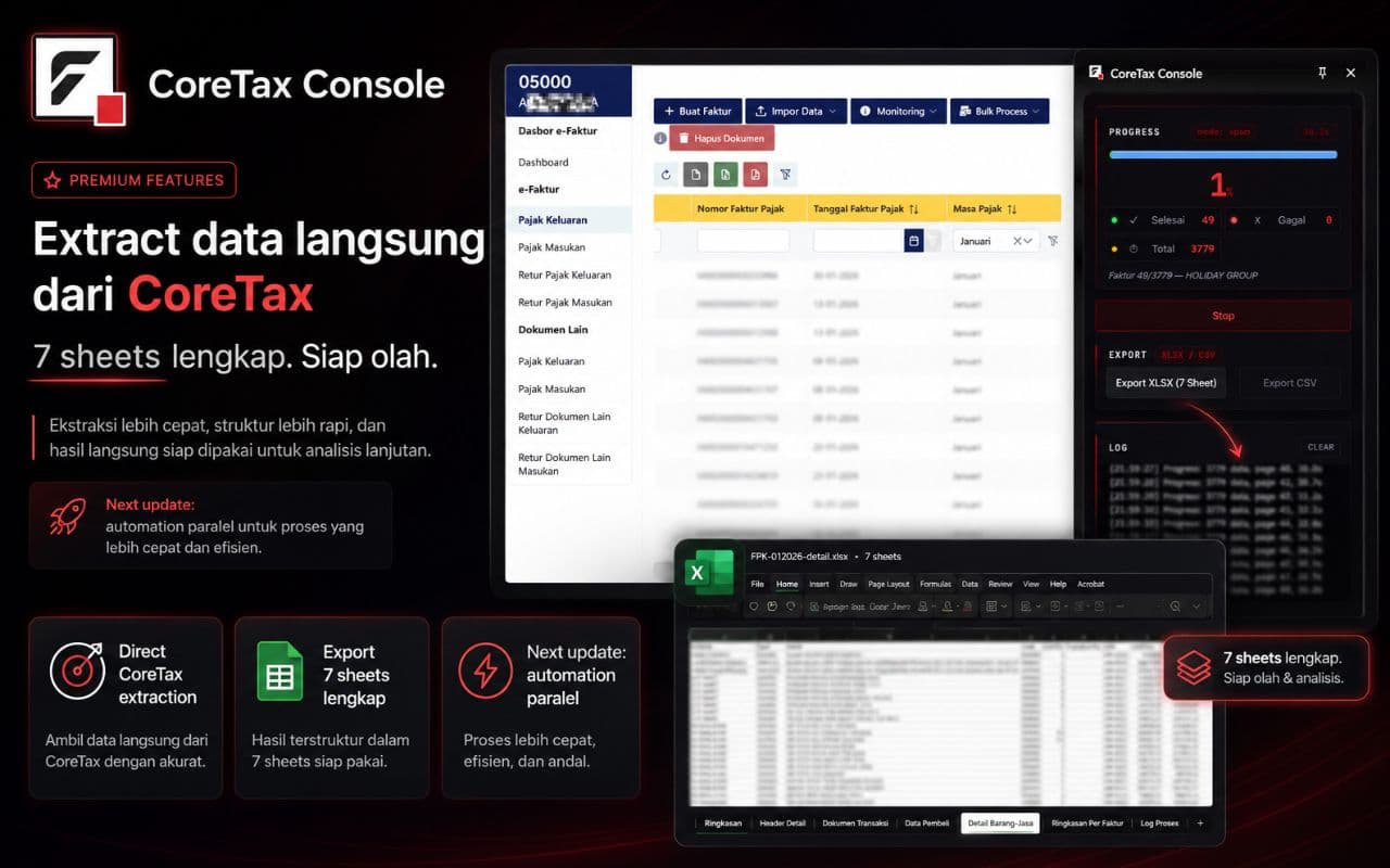 Faktur Masukan — Ekstraksi ke Excel